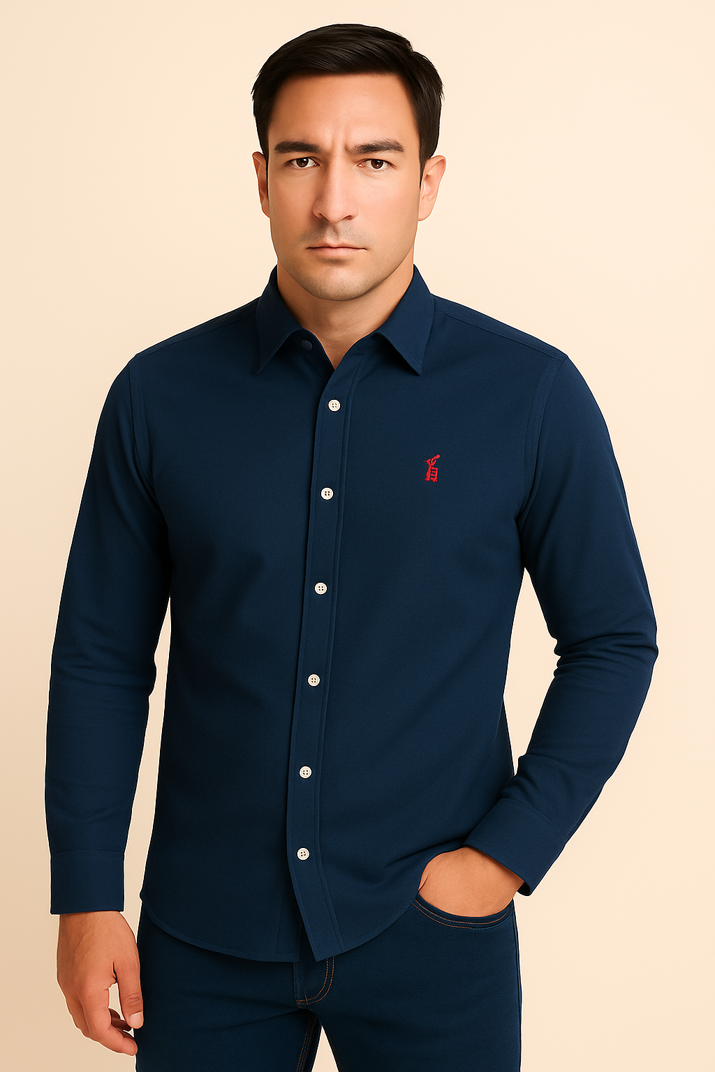 Navy Blue Casual Shirt