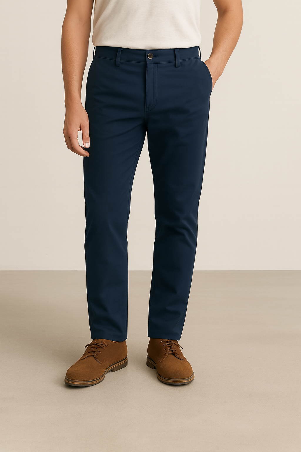 Navy Cotton Chinos Pant