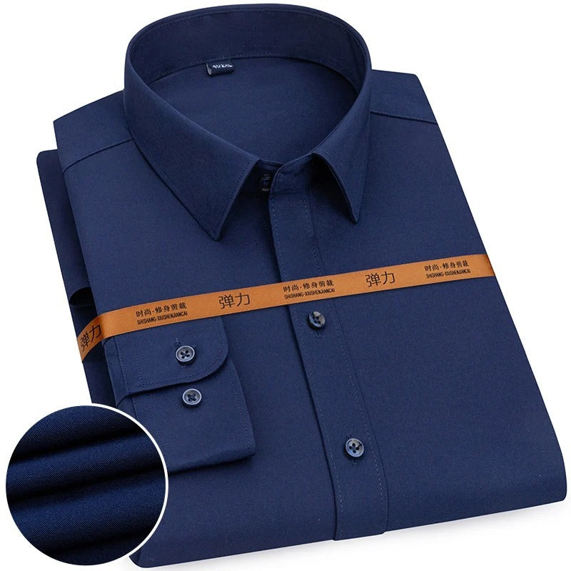 Premium Dark Blue Dress Shirt