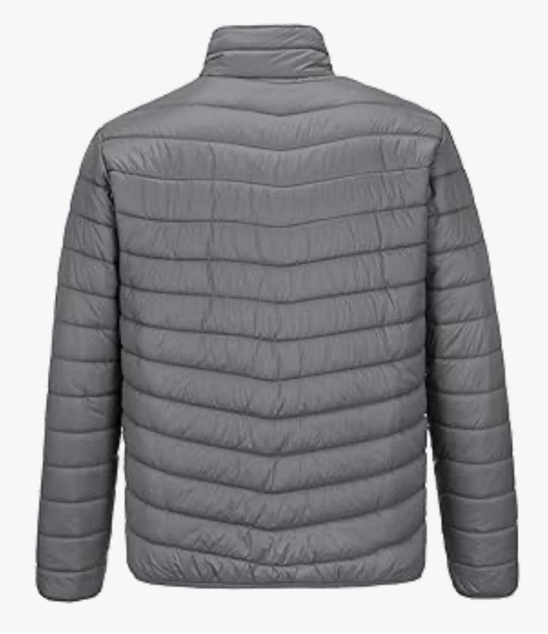 Men’s Grey Puffer Jacket – Lightweight, Insulated & Water-Resistant