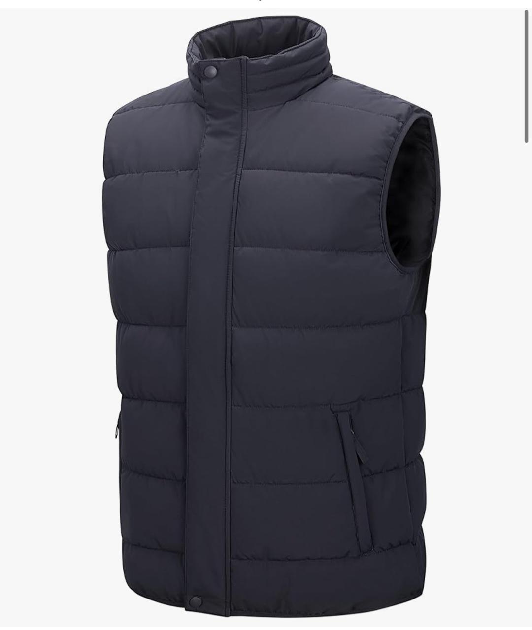 Men’s Dark Grey Puffer Vest – Lightweight, Insulated & Water-Resistant
