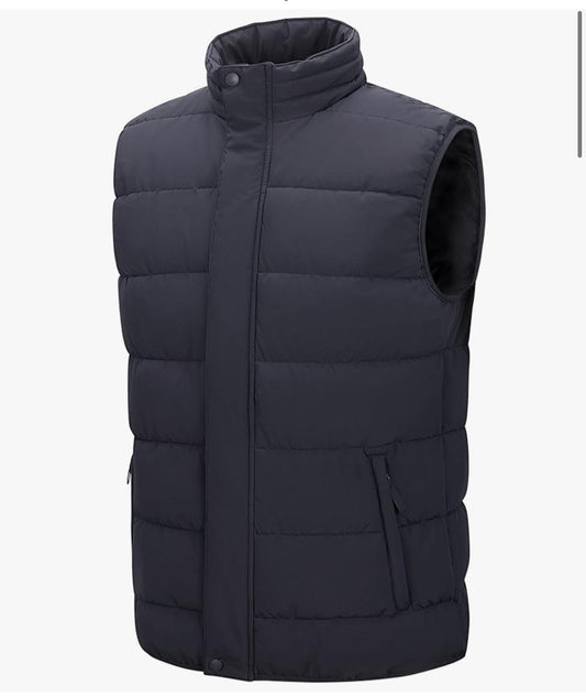 Men’s Dark Grey Puffer Vest – Lightweight, Insulated & Water-Resistant