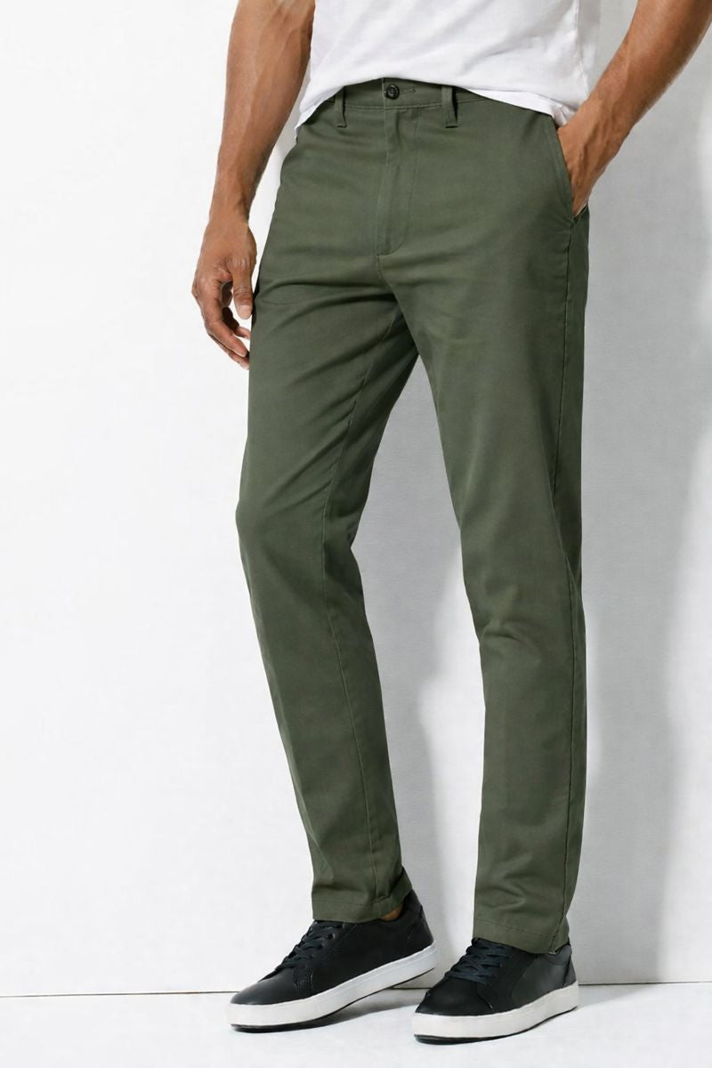 Green Cotton Chinos Pant