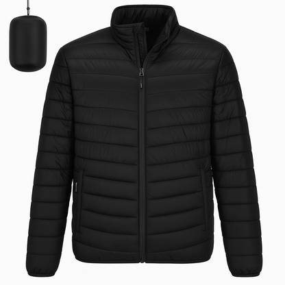 Men’s Black Puffer Jacket – Lightweight, Insulated & Water-Resistant