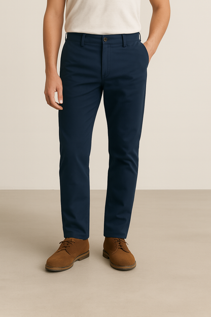 Navy Cotton Chinos Pant