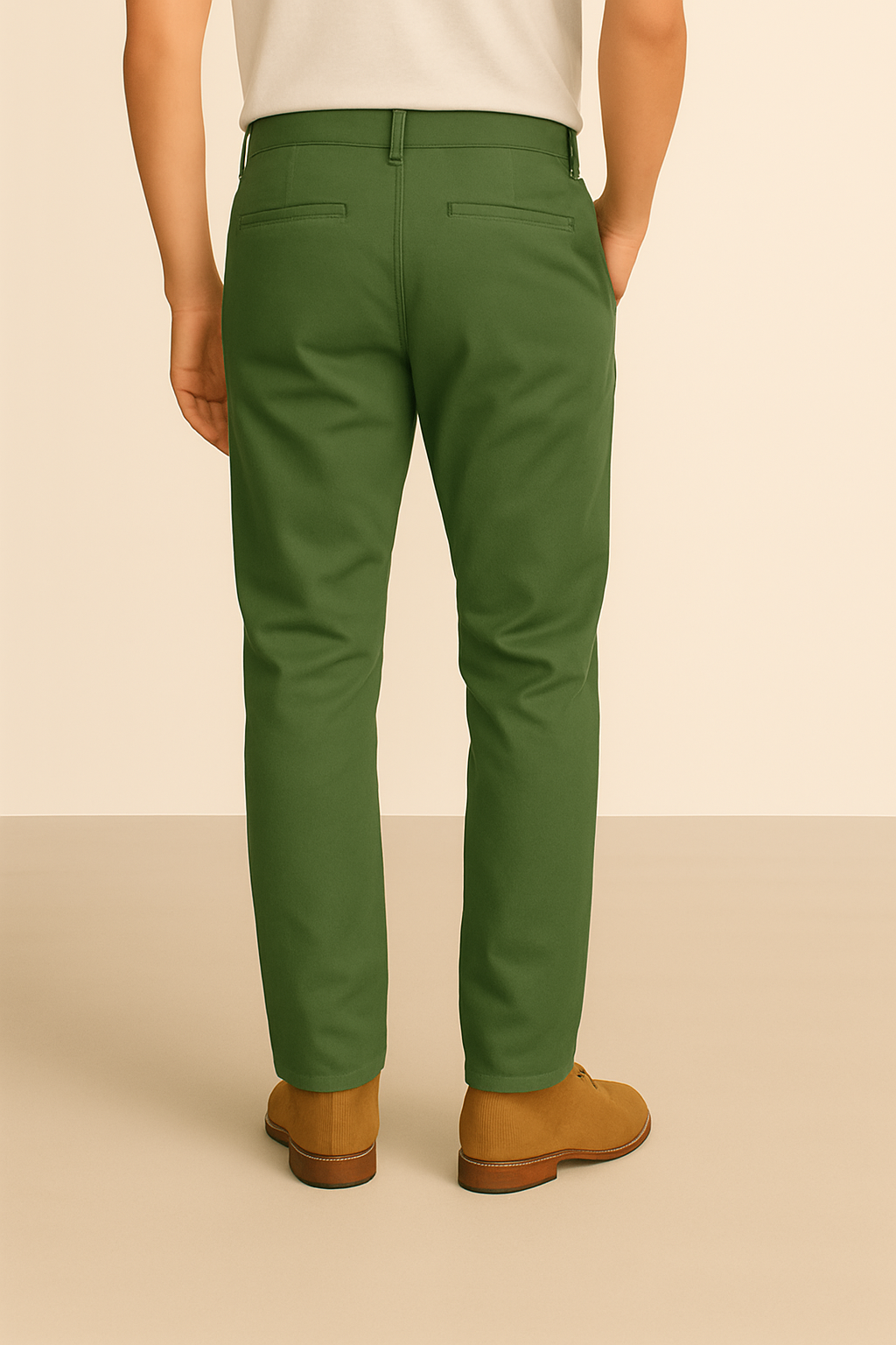 Green Cotton Chinos Pant