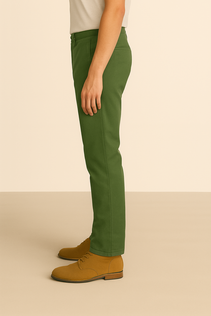 Green Cotton Chinos Pant