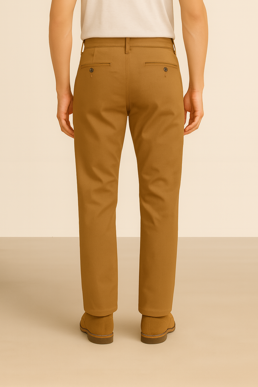 Brown Cotton Chinos Pant