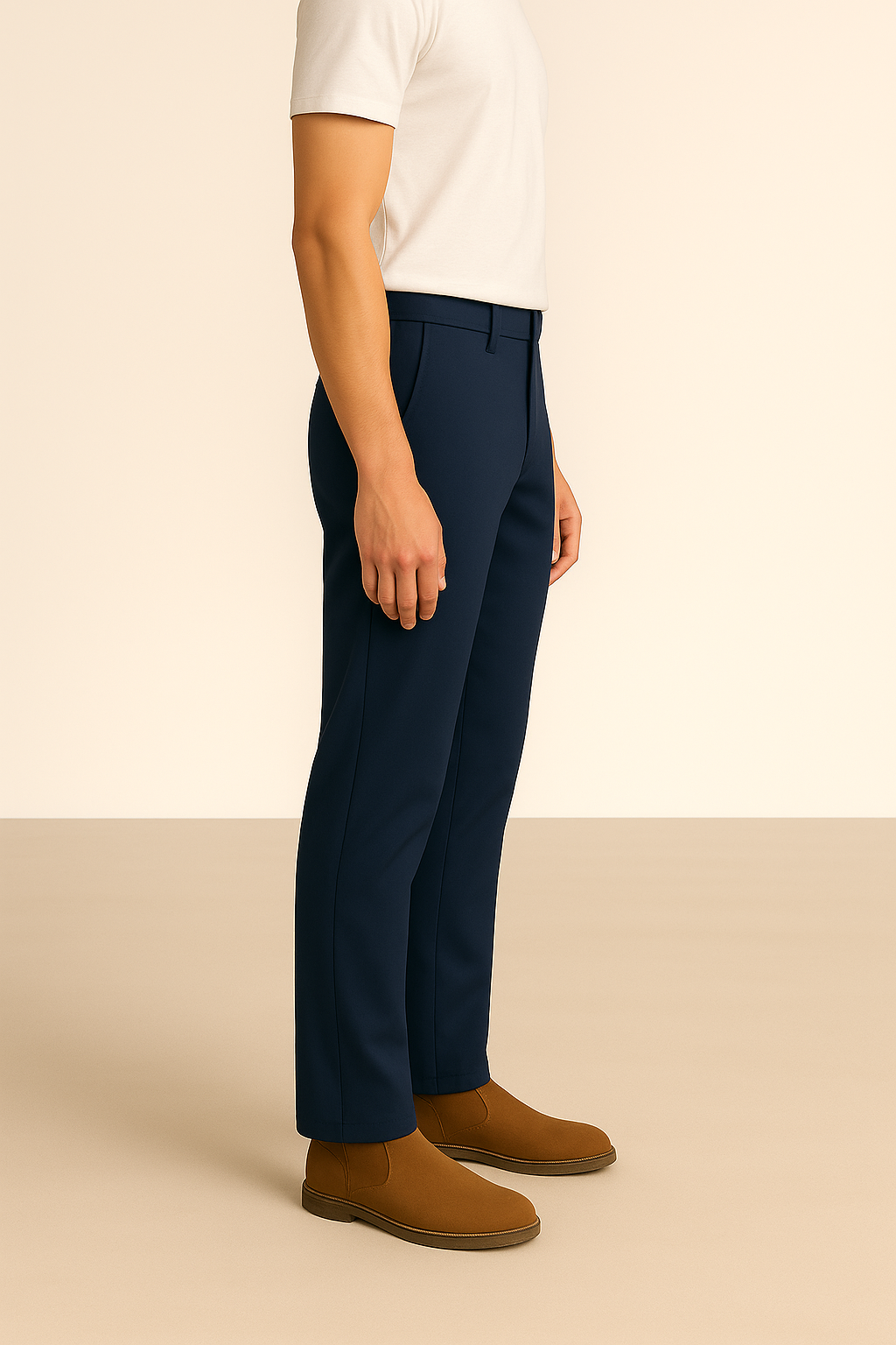 Navy Cotton Chinos Pant