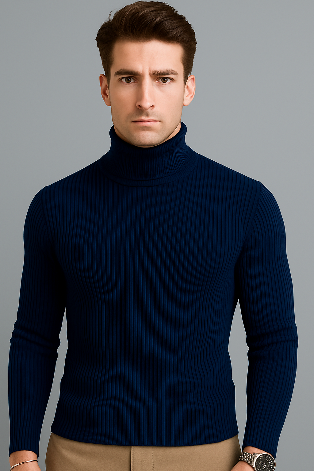 Navy Winters High Neck