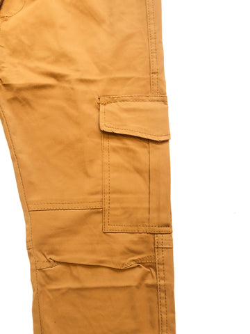 Brown 6 Pocket Men Cotton Cargo Trouser