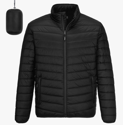 Men’s Black Puffer Jacket – Lightweight, Insulated & Water-Resistant