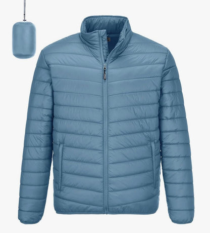 Men’s Light Blue Puffer Jacket – Lightweight, Insulated & Water-Resistant