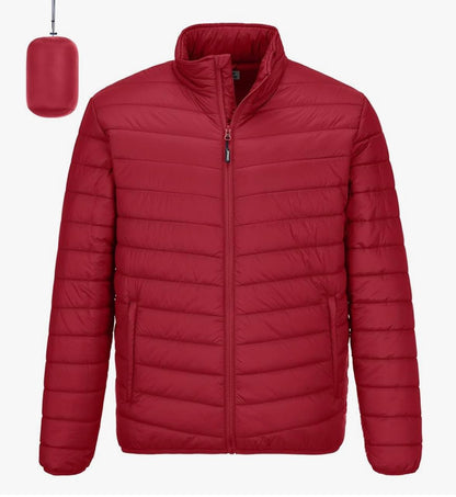 Men’s Red Puffer Jacket – Lightweight, Insulated & Water-Resistant