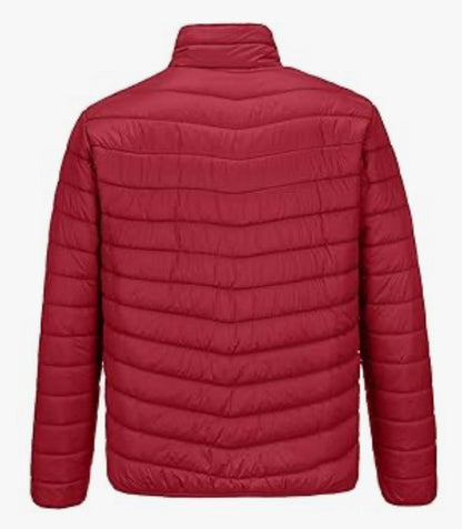 Men’s Red Puffer Jacket – Lightweight, Insulated & Water-Resistant