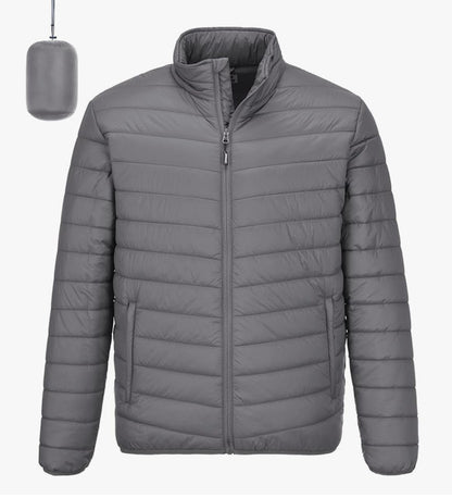 Men’s Grey Puffer Jacket – Lightweight, Insulated & Water-Resistant