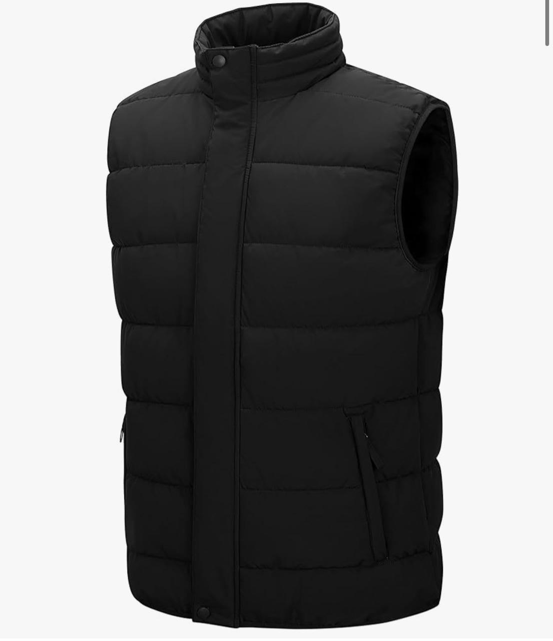 Men’s Black Puffer Vest – Lightweight, Insulated & Water-Resistant