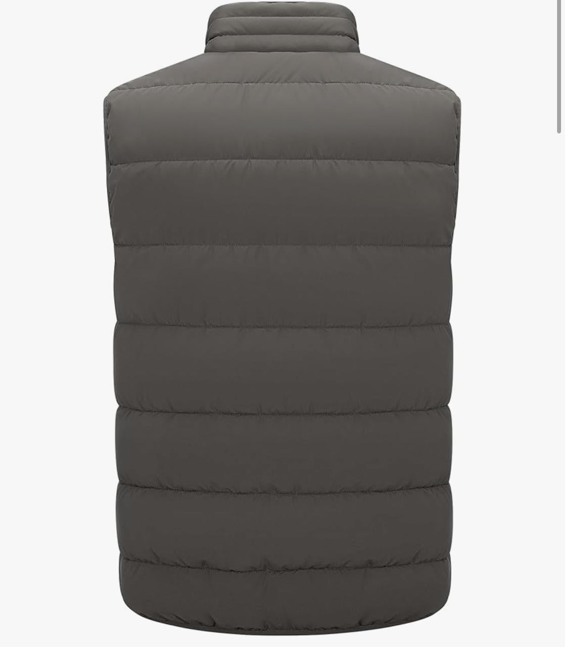 Men’s Light Grey Puffer Vest – Lightweight, Insulated & Water-Resistant
