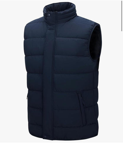 Men’s Navy Blue Puffer Vest – Lightweight, Insulated & Water-Resistant