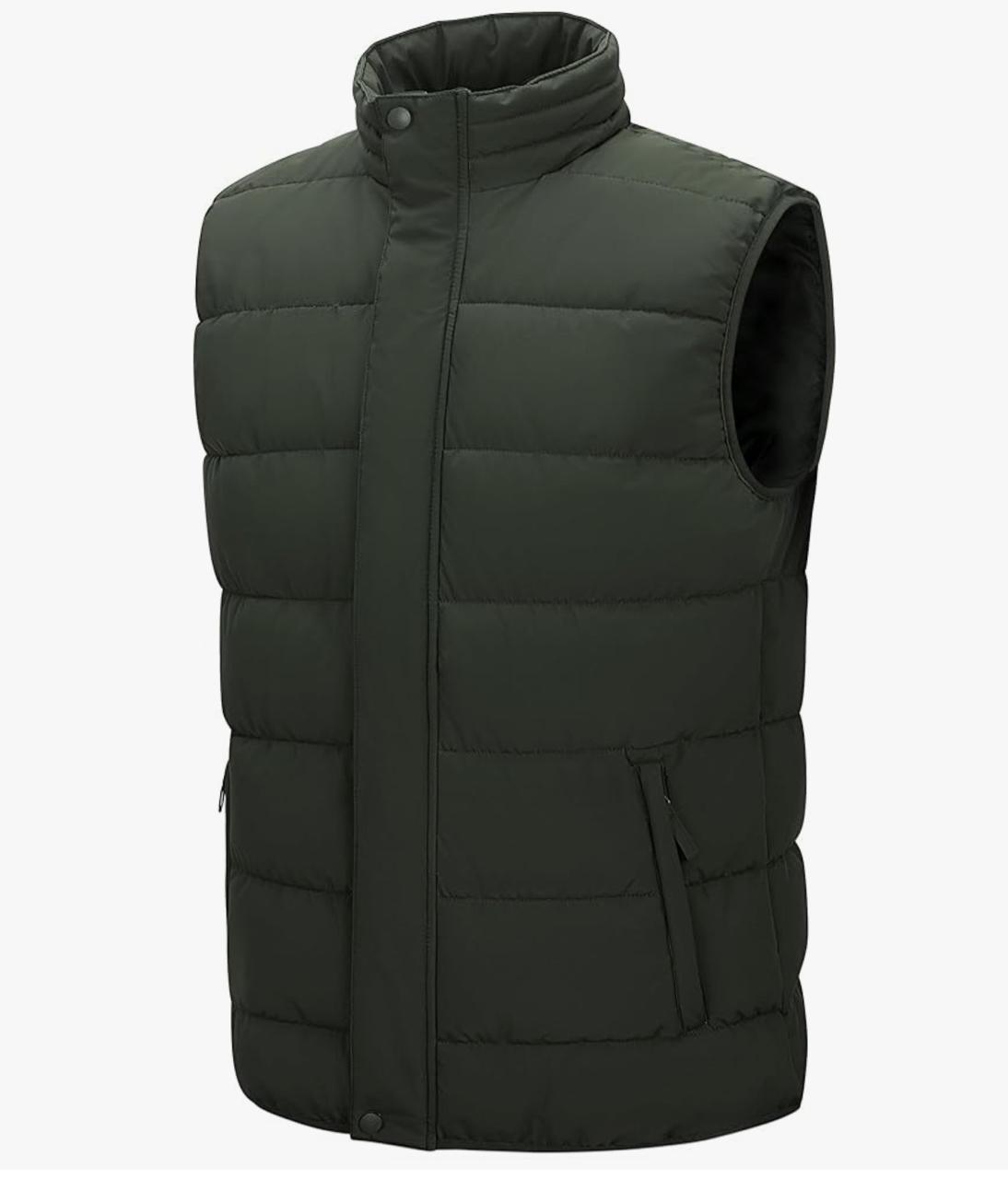 Men’s Green Puffer Vest – Lightweight, Insulated & Water-Resistant