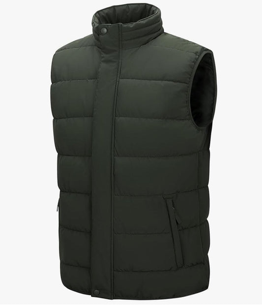 Men’s Green Puffer Vest – Lightweight, Insulated & Water-Resistant