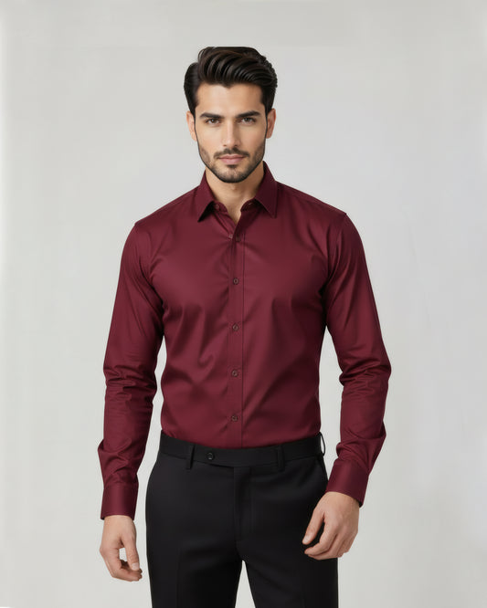 Premium Maroon Dress Shirt