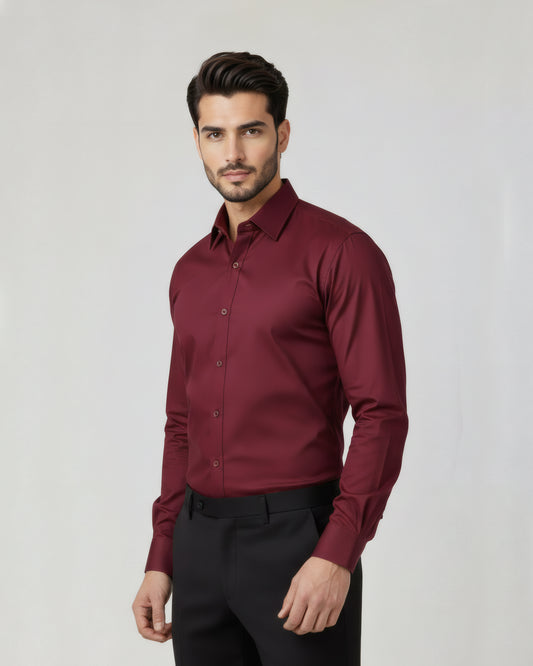 Premium Maroon Dress Shirt