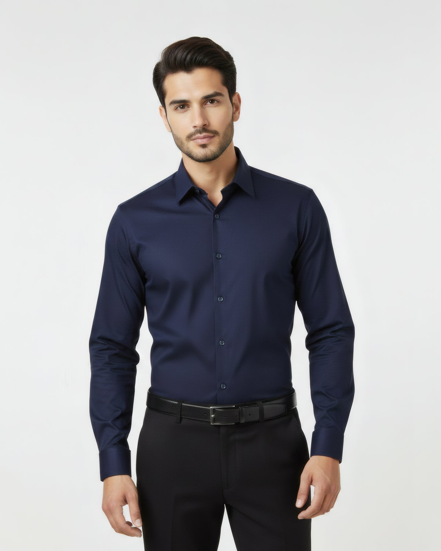 Premium Dark Blue Dress Shirt