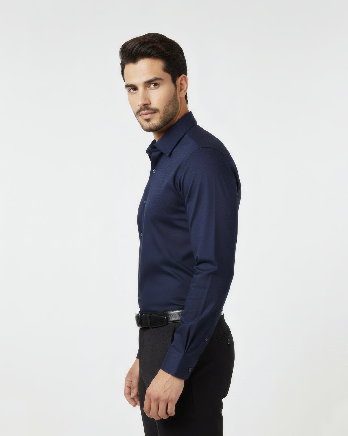 Premium Dark Blue Dress Shirt